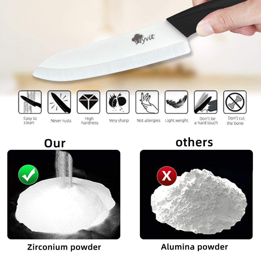 Keramisches Küchenmesser 3 4 5 6 Zoll Kochmesser Allzweckschneider Schälmesser Set Weiß Zirkonoxidklinge Kochen Fleischschneider