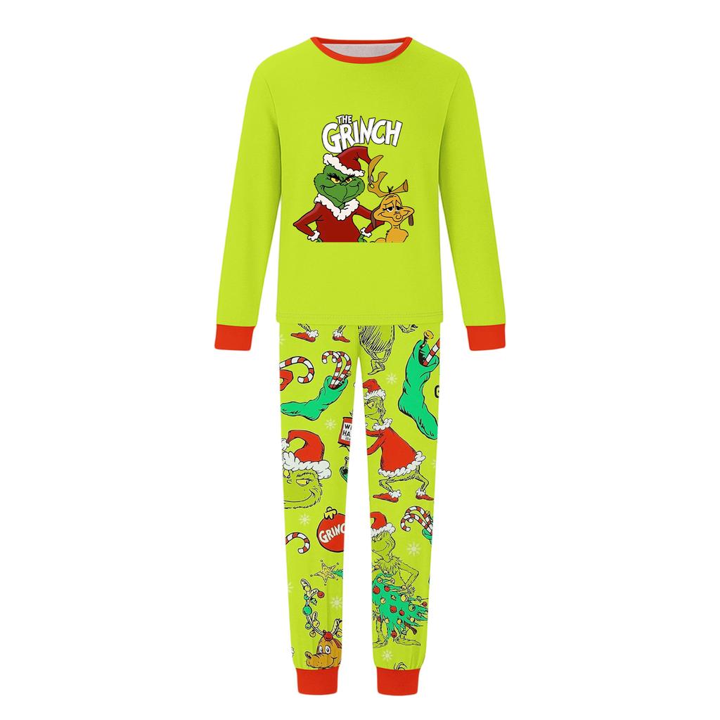 Christmas Prints Family Matching Long Sleeve Tops+Parhts Set Family Matching Sets