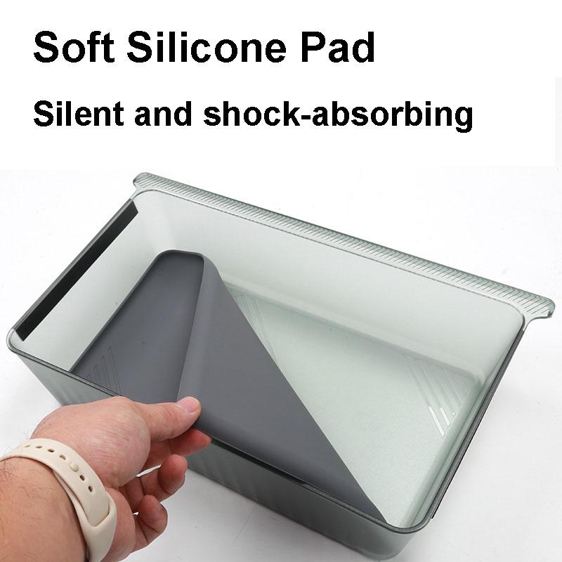 For Tesla Model X Y 2023 Accessories Under Seat Storage Organizer Box Front Rear Seater Transparent PC Waterproof Parts ModelX