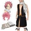 Natsu Tail Fairy Dragneel Cosplay Top Skirt Scarf Full Set Halloween Costume