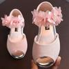 Summer New Style Children's Sandals Girls Fashion Rhinestone Flower Princess Shoes Little Girls Soft Soled Dance Shoes Girls