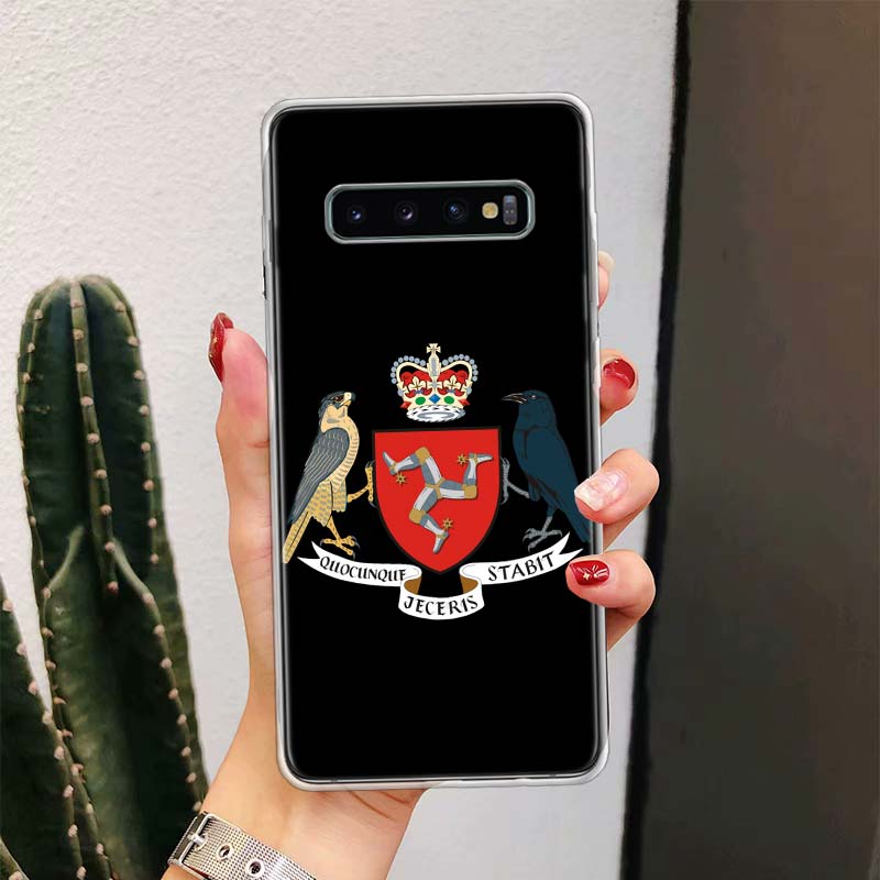 

Isle of Man Coat of Arms For Samsung Galaxy Note 20 Ultra 20 10 Pro 9 8 Phone Case S10E S10 Plus S9 S8 + S7 Edge M21 M32 Cover Samsung S10E