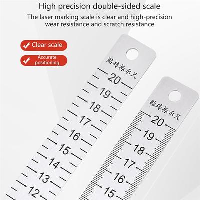 A96I-Equal Height Ruler Positioning Horizontal Ruler Metal  Tile Tool Lay Floor Tile Tool For Bricklayer