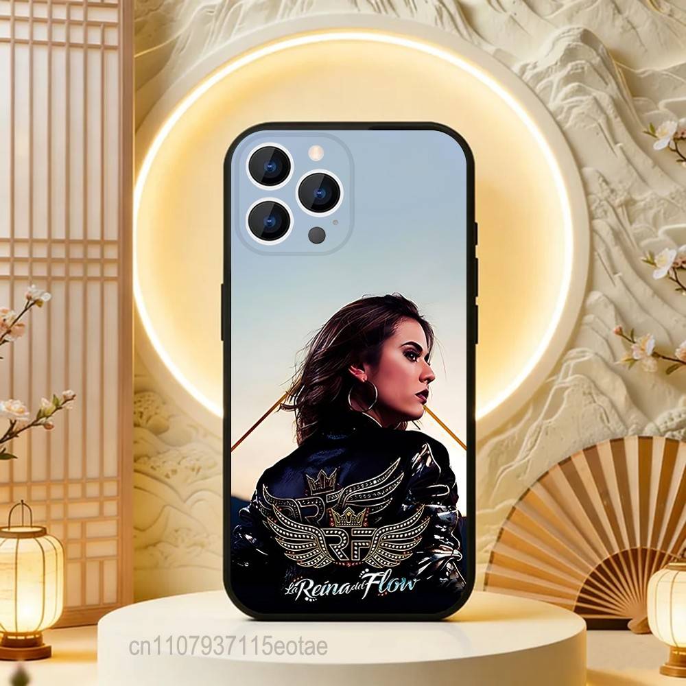 Queen of Flow La Reina Del Flow  Phone Case Silicone Soft For IPhone 16,17,15,11,13,12,14,Mini,Pro,Max,Plus,Air,E Black