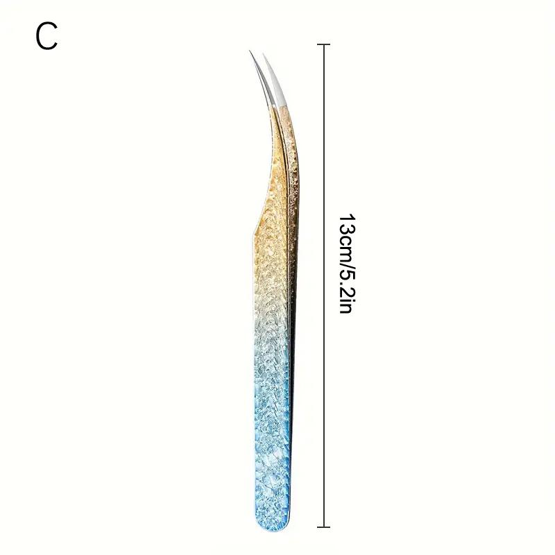Eyelash Tweezers Ice Flower Anti-Static 3D Accurate Eyebrow Grafting False Lashes Extension Supplies Makeup Tweezer Tools