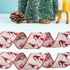 6M/Roll Christmas Ribbon Versatile DIY Crafts Decorative Ribbon Gift Wrapping Ribbon for Festive Party Decor