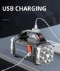 D2 Rechargeable Portable Hand Lamp 8/4 LEDs Powerful Flashlight Outdoor Camping Fishing Solar Light USB Torch COB Work Lantern