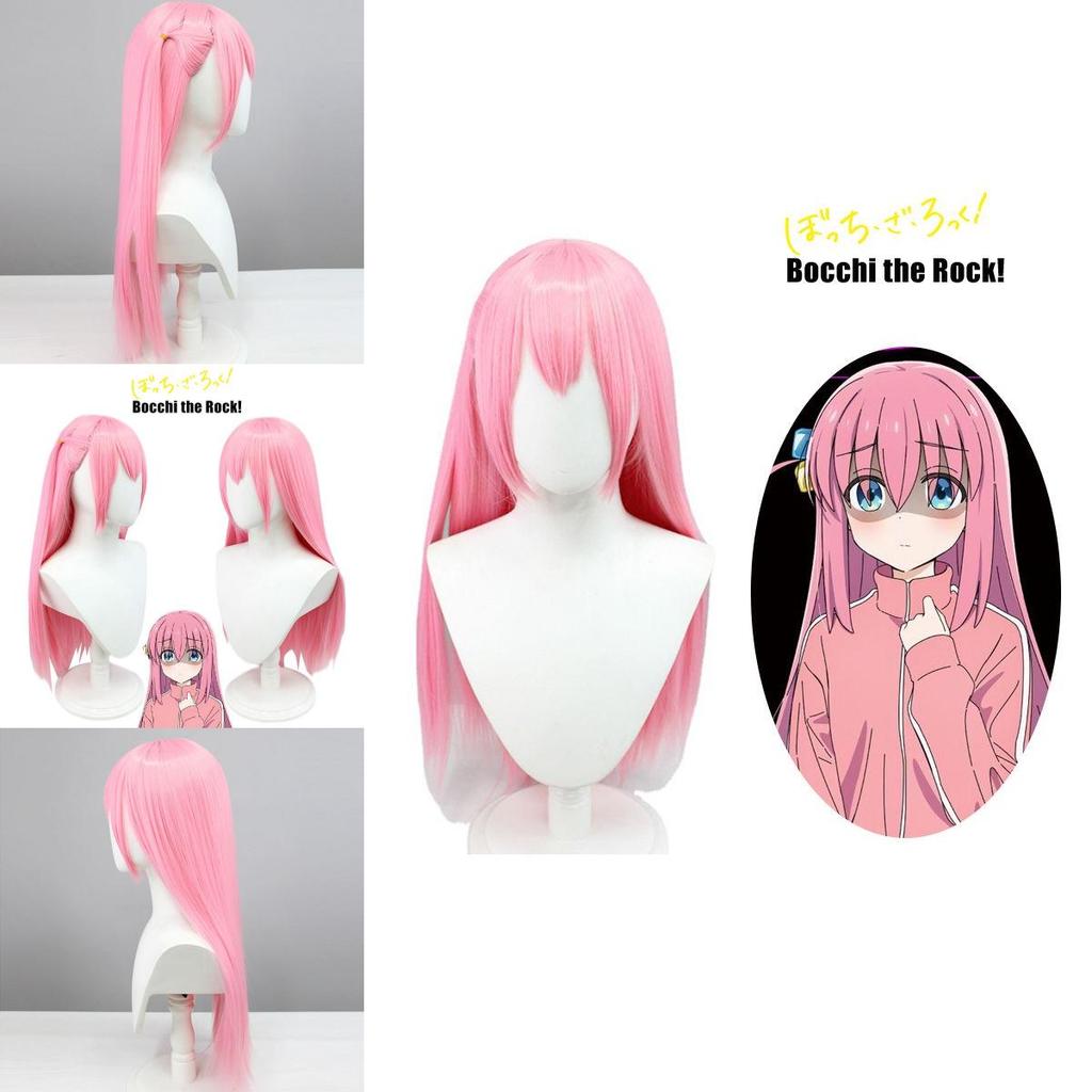 Přirozeně vypadající Bocchi The Rock Gotou Hitori Cosplay Paruka Nastavitelná Velikost Hlavy