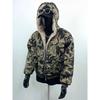 Unisex Camouflage Bavlněná Zimní Bunda s Kožešinovou Kapucí