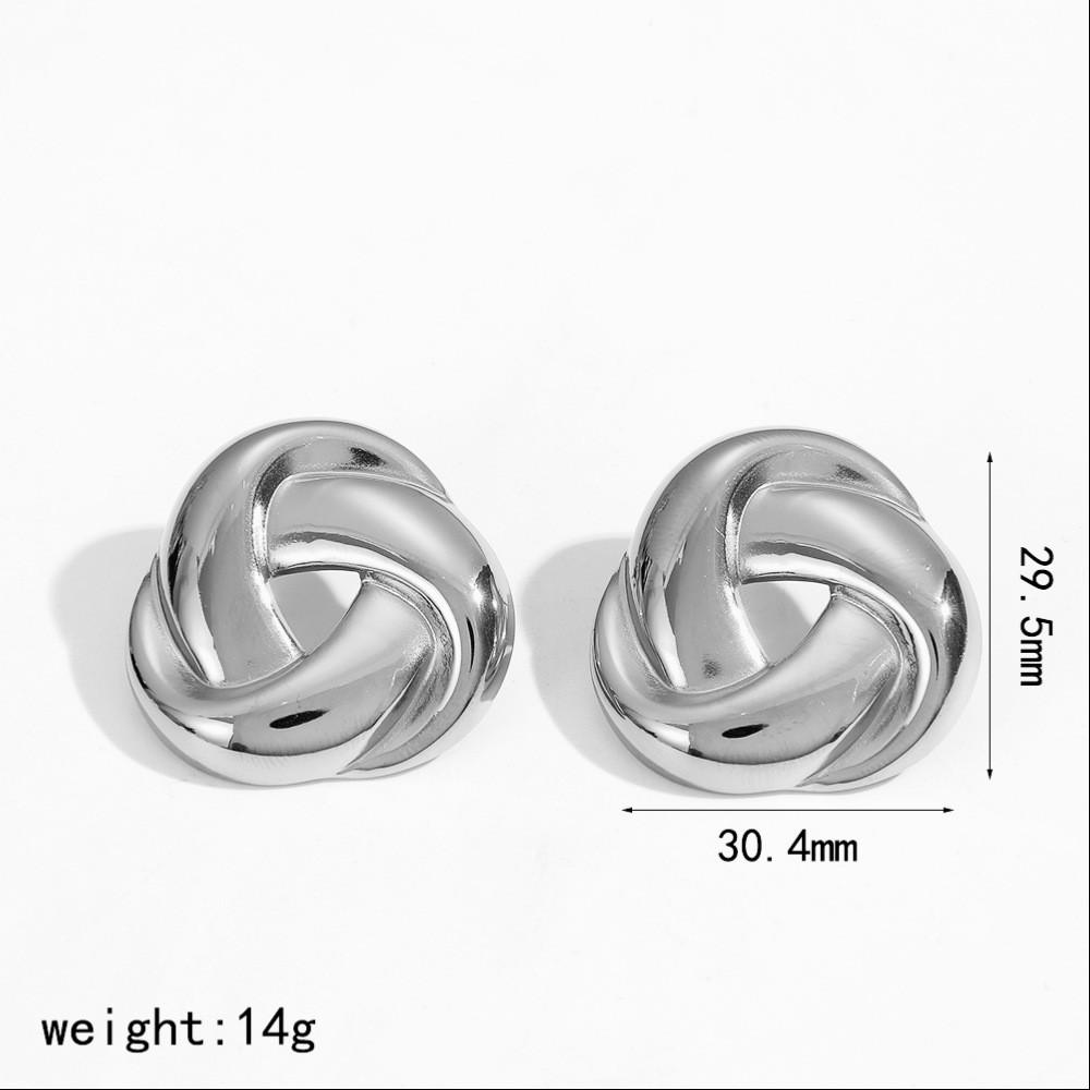 Geometric Stainless Steel Earrings For Women With Gold Plating Fashion Jewelry