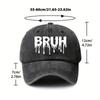 BRUH Baseball Cap Fashionable American Street Style Casual Fashion Sun Hat