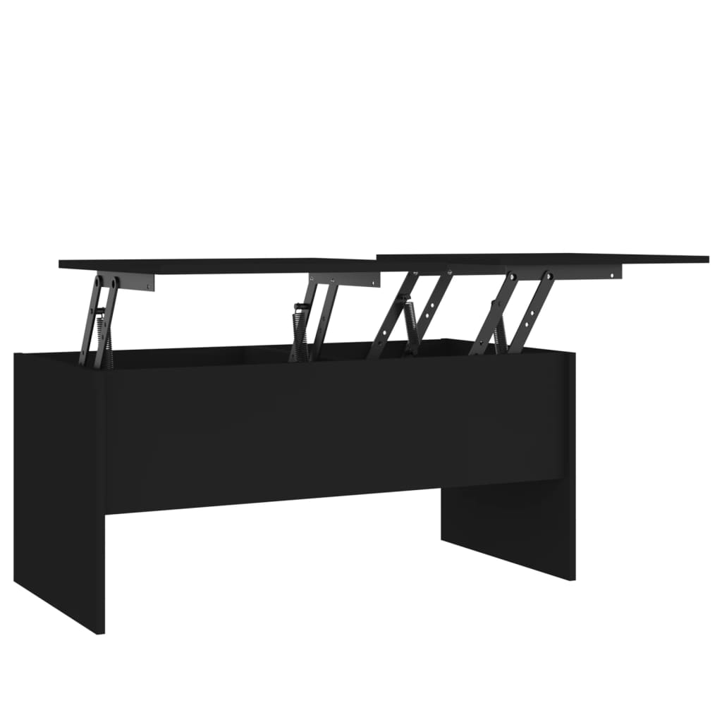  Coffee Table, Black 102x50.5x46.5 Cm, Wood-based Material