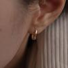 14k natural wave one touch earrings (1pair)