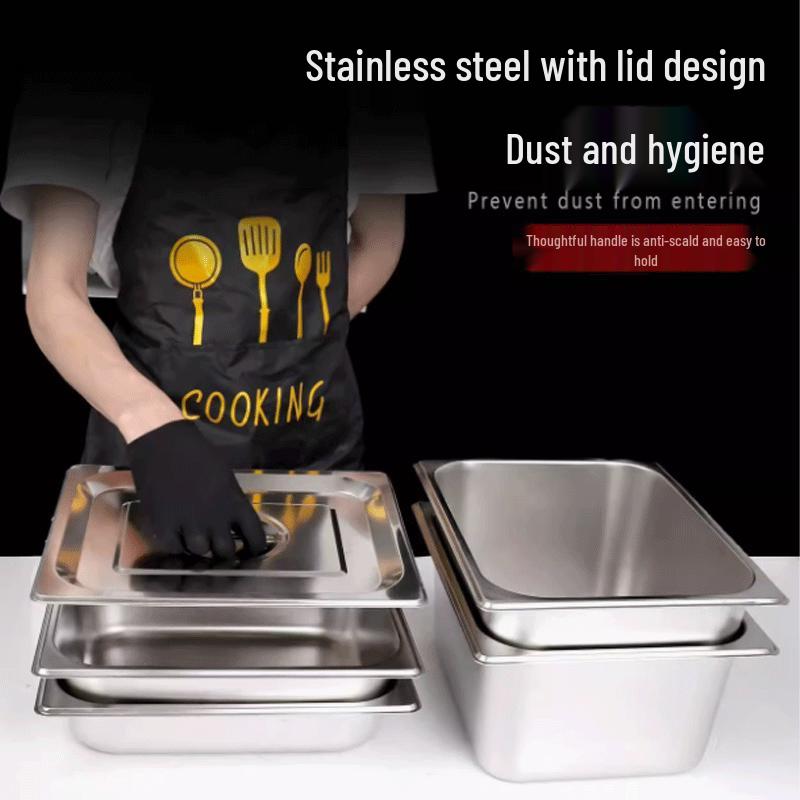 LIJIA KITCHENWARE Stainless Steel Square Basin