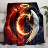 Angel Devil Fantasy Art Print Blanket Soft Comfortable All Seasons Couch Office Nap Travel Blanket Birthday Gift Christmas Present