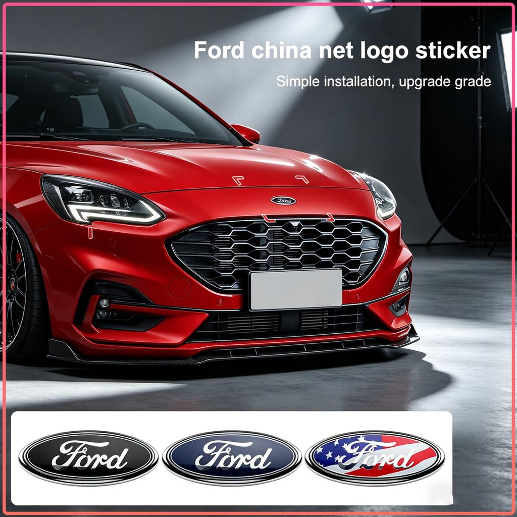 11,5X4,5cm BilLogotyp För Ford Ranger Escape Mondeo Fusion Fiesta Kuga Edge Focus Mustang Bakre Bagagelucka Emblemsdekal Tillbehör