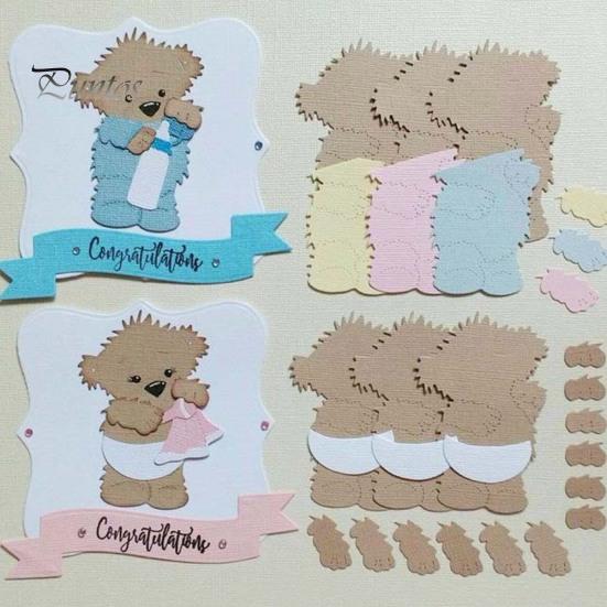 Cute Bear Metal Cutting Dies DIY Scrapbook Emboss Paper Card Album Craft Stencil
