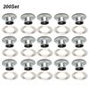 200 Sets   Buckle Metallic Grommet Shoes Lther Bags   Craft Button Rivet Tool 6mm