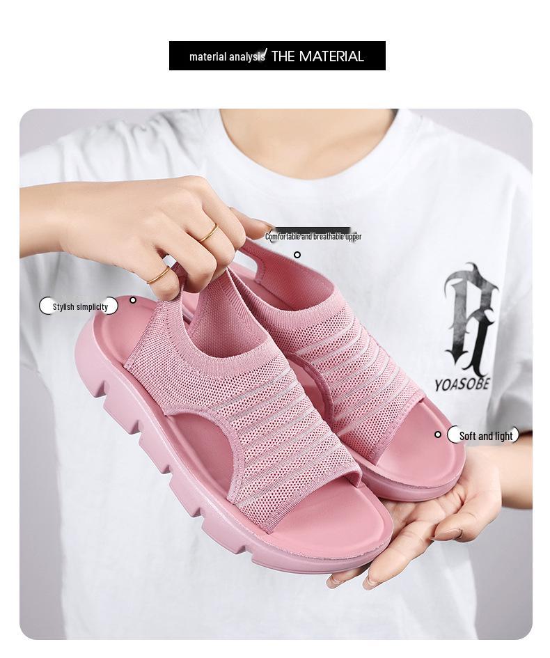 Damen Sommer Hollow Peep-Toe Sandalen mit weicher Polyurethan-Sohle - Bequem für Mütter und Damen