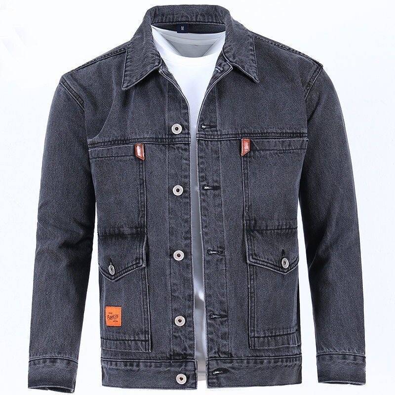 Shopping mall closed down denim jacket men's work jacket spring and autumn warm wear-resistant electric welding anti-scalding work clothes jacket