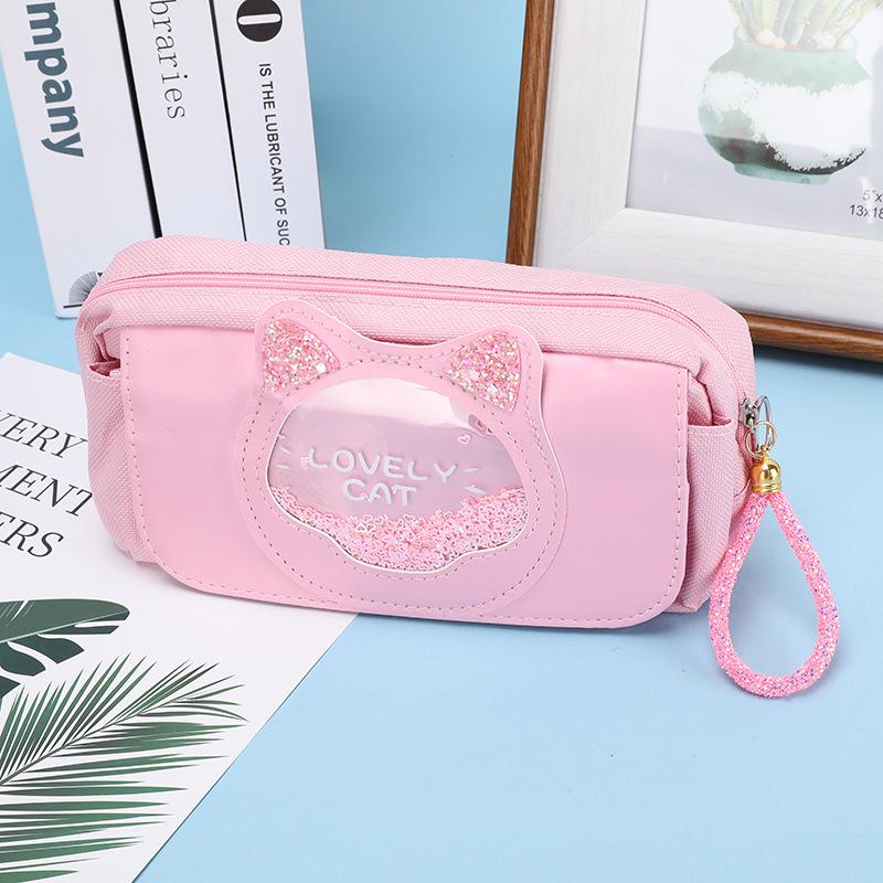 

Милая канцелярская сумка Quicksand: Многофункциональный пенал большой вместимости