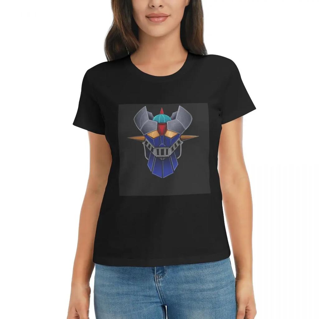 Women TShirt Mazinger Z Goldorak Actarus Grendizer Mask Summer Short Sleeve Tees ONeck Cotton T Shirts Clothes Tops Streetwear