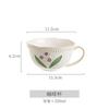 European-Style Ceramic Hand-Painted Relief Underglaze Coffee Cup And Saucer Set, Household Large-Capacity Teacup, Office Drinking Cup