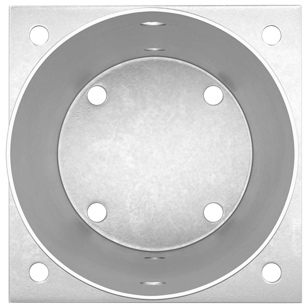 Round Ground Anchor 12 Pcs Silver 15 X 15 X 15 Cm Metal