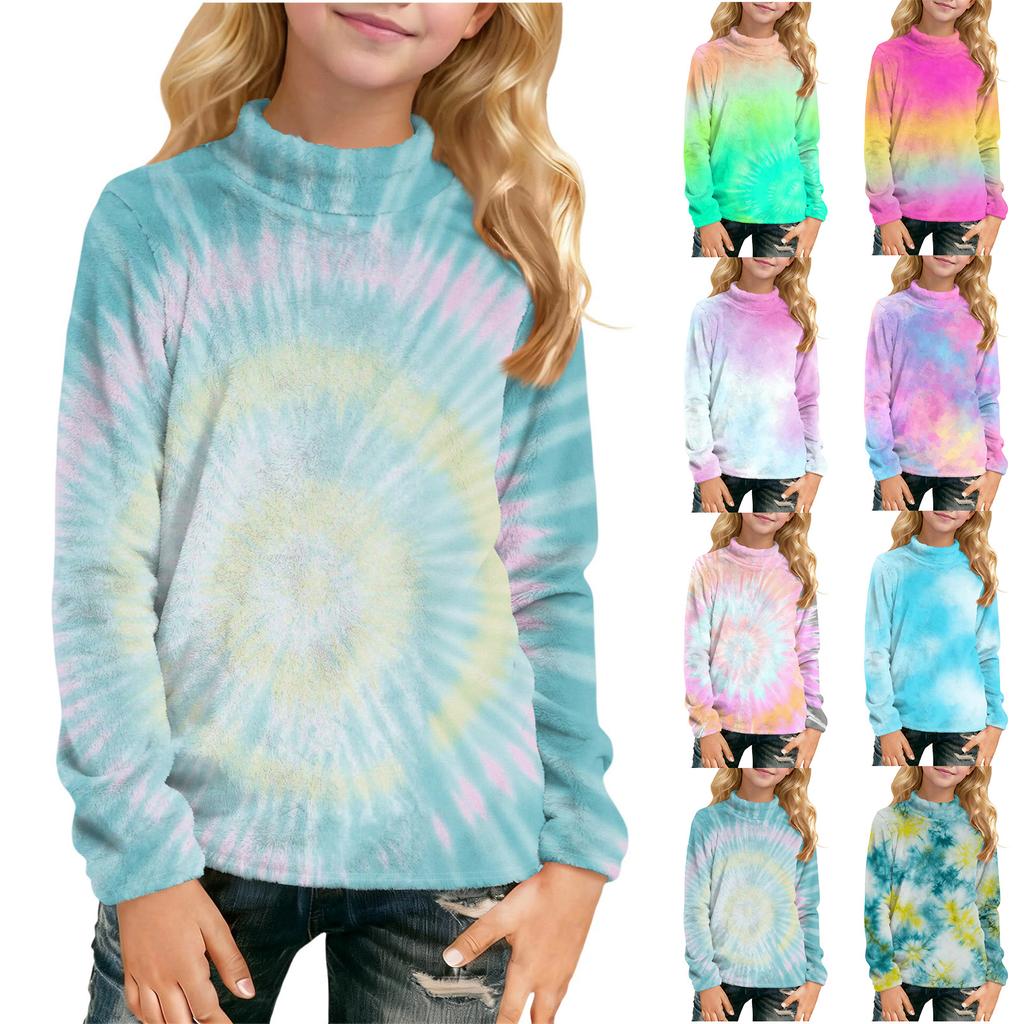 Dziecięce codzienne bluzki z długim rękawem z nadrukiem