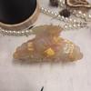 Elegant Flash-Shaped Iridescent Shark Hair Clip with Wavy Edges, Multi-Color, Versatile and Gentle for Women.