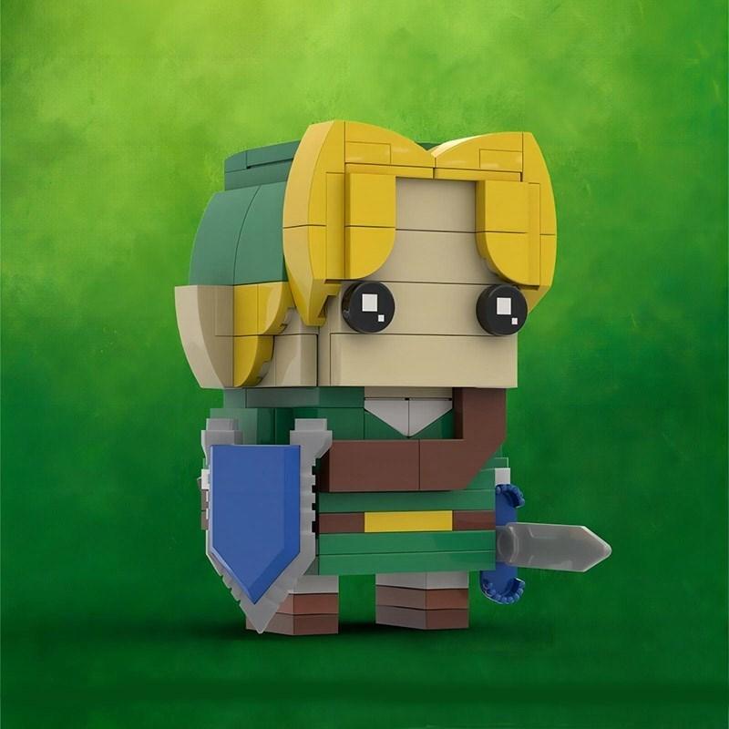 Buildmoc Zeldaing Wild Breath Link Skull Kid Kass Lynel Brickheadz Anime Figuren MOC Bausteine Spielzeug für Kinder