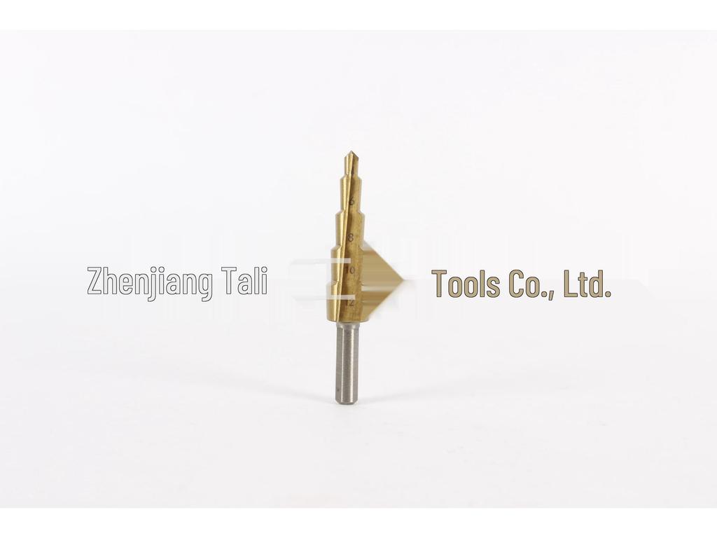 Shenli Titanium-Plated High-Speed Steel Step Drill Bit, 4-12mm, for Metal Drilling and Hole Opening.