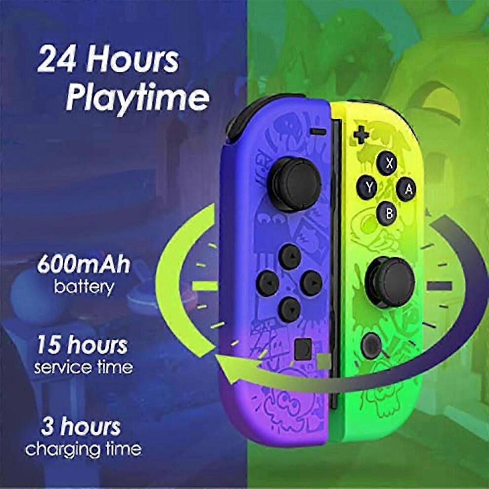 Handle Game Controller Compatible with Nintendo Switch, Wireless Controller with Double Vibration, Wake-Up/Screenshot/Motion Control