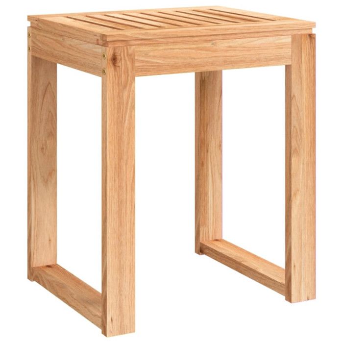 Tabouret de salle de bain 40x30x46 cm Bois massif de noyer