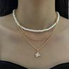 SE ME Collana con Ciondolo Farfalla Colore Argento Vintage per Donna Uomo Collane Catena Cubana Hip Hop di Tendenza Gioielli Accessori Regalo