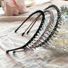 Korean Non-slip Girls With Teeth Women Fashion Hair Band Crystal Beaded Headband Headwear Iron