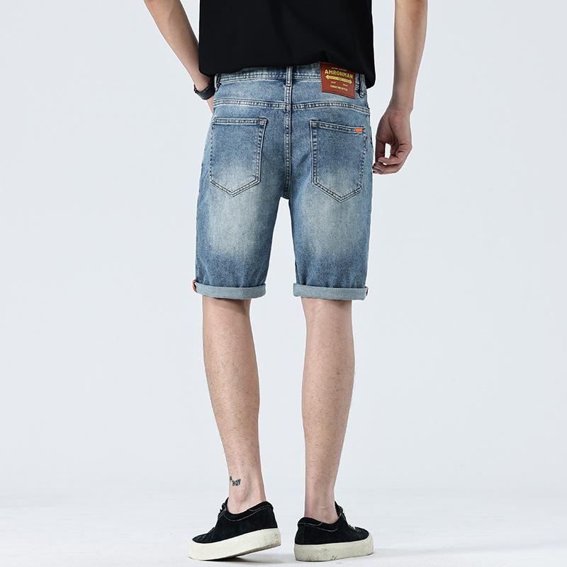 New Summer Denim Men's Mid-sized Pants Thin 5-point Pants Shorts Casual 5-point Pants