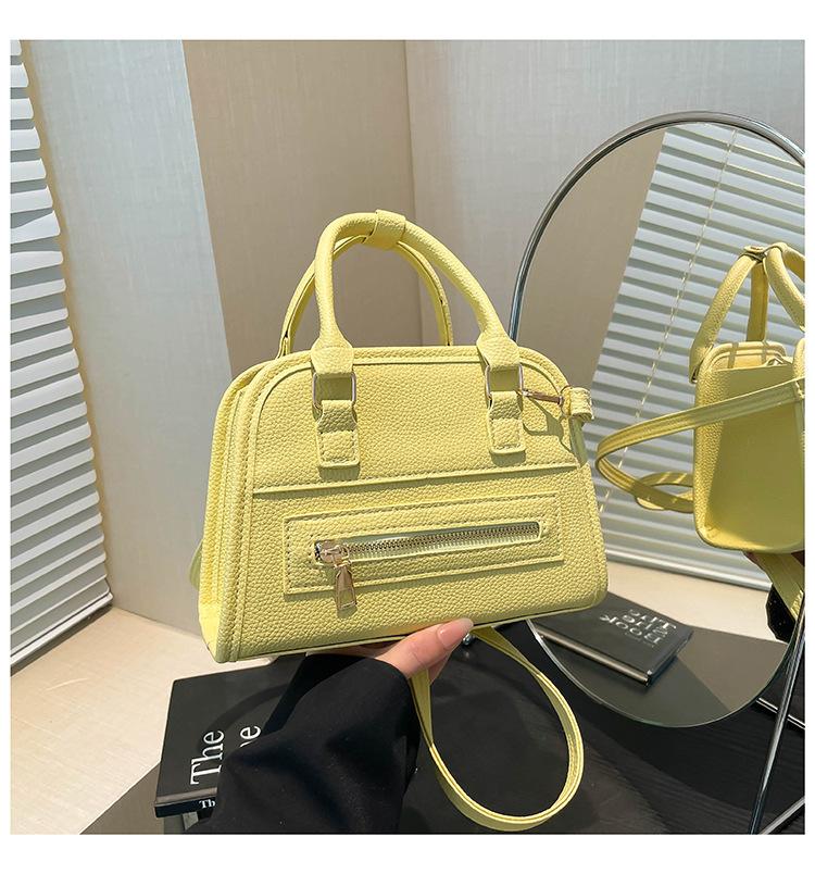 

Тренд корейская мода ниша сумка Бостон женская 2025 новая текстура повседневная на плечо сумка-мессенджер жёлтый