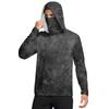 Men's Shirt With Mask Lightweight Long Sleeve Hooded Hiking Fishing Performance