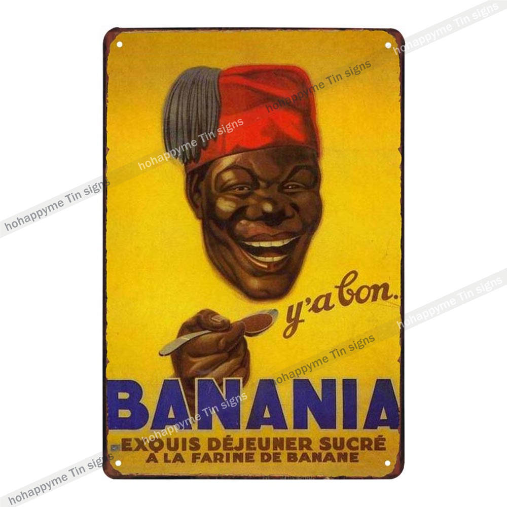 BANANIA Metal Signs Funny Tin Painting Plaque Vintage Decorative For Bar Pub Club Cafe Poster Wall Stickers Home Decor 20x30cm