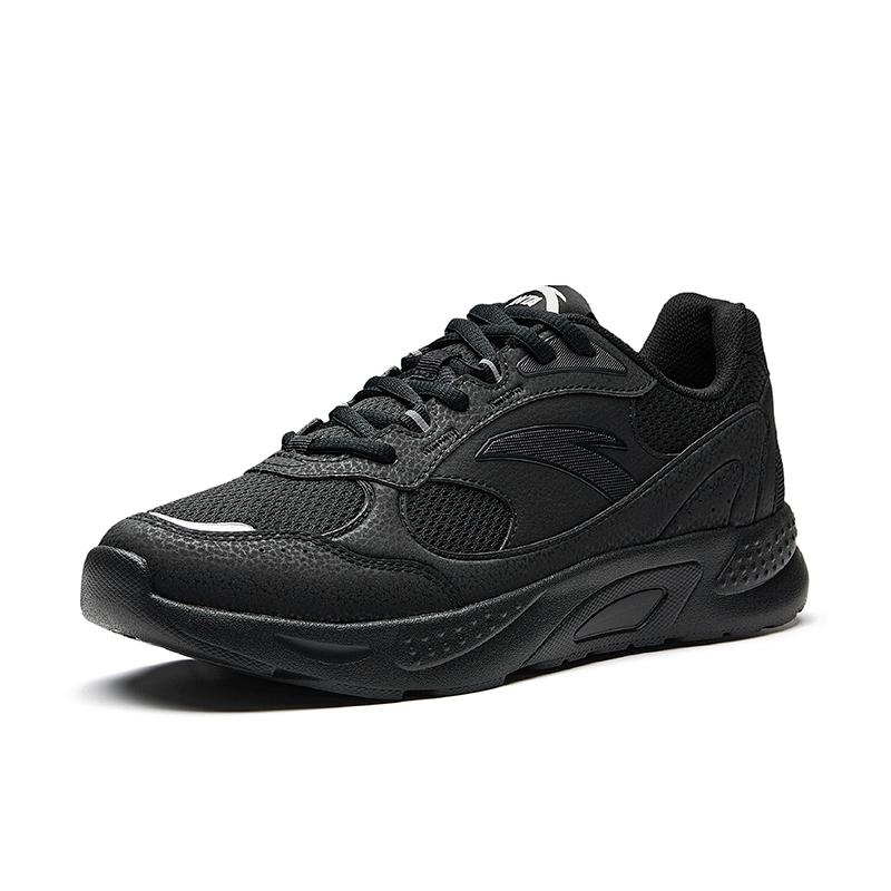 ANTA Women's Gravity Series Mesh Breathable Casual Sneakers Black Ivory White 122528812-2