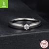 Exquisite Shining Moissanite Ring S925 Sterling Silver Platinum-Plated Simple Light Luxury Jewelry Ring For Women
