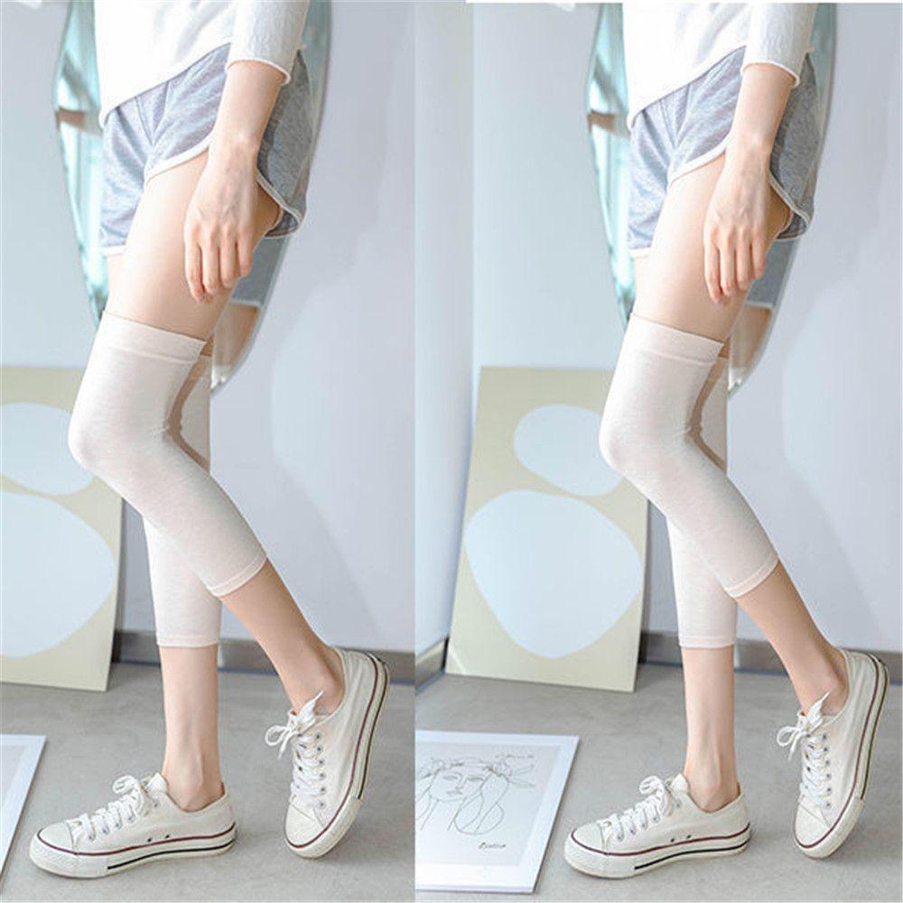 1 pár Bavlna Prodyšný Elastický Omotávací Ortéza Sportovní Fitness Kolenní Podložka Podpora Kolene