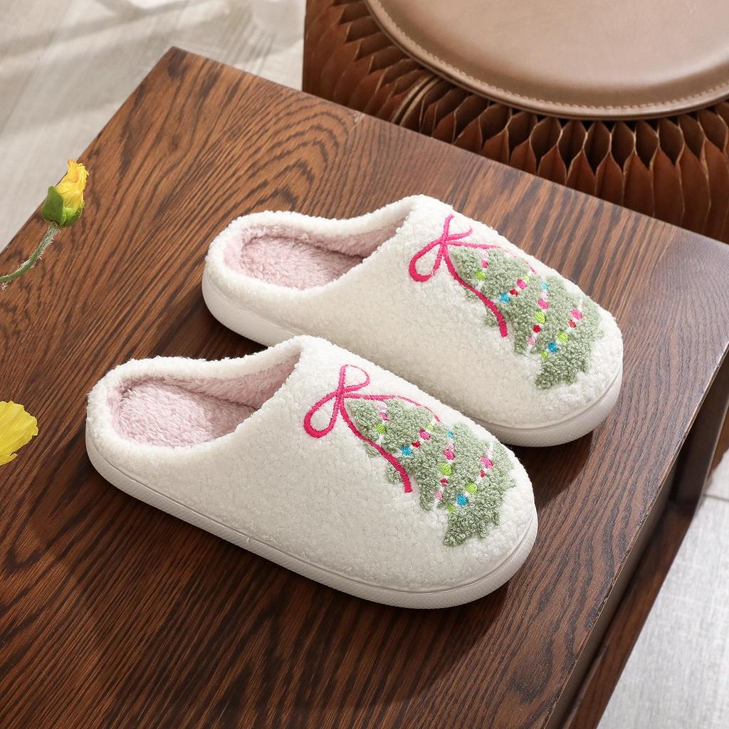 Christmas Grinch Cotton Slippers for Men & Women - Cozy Winter Furry Footwear