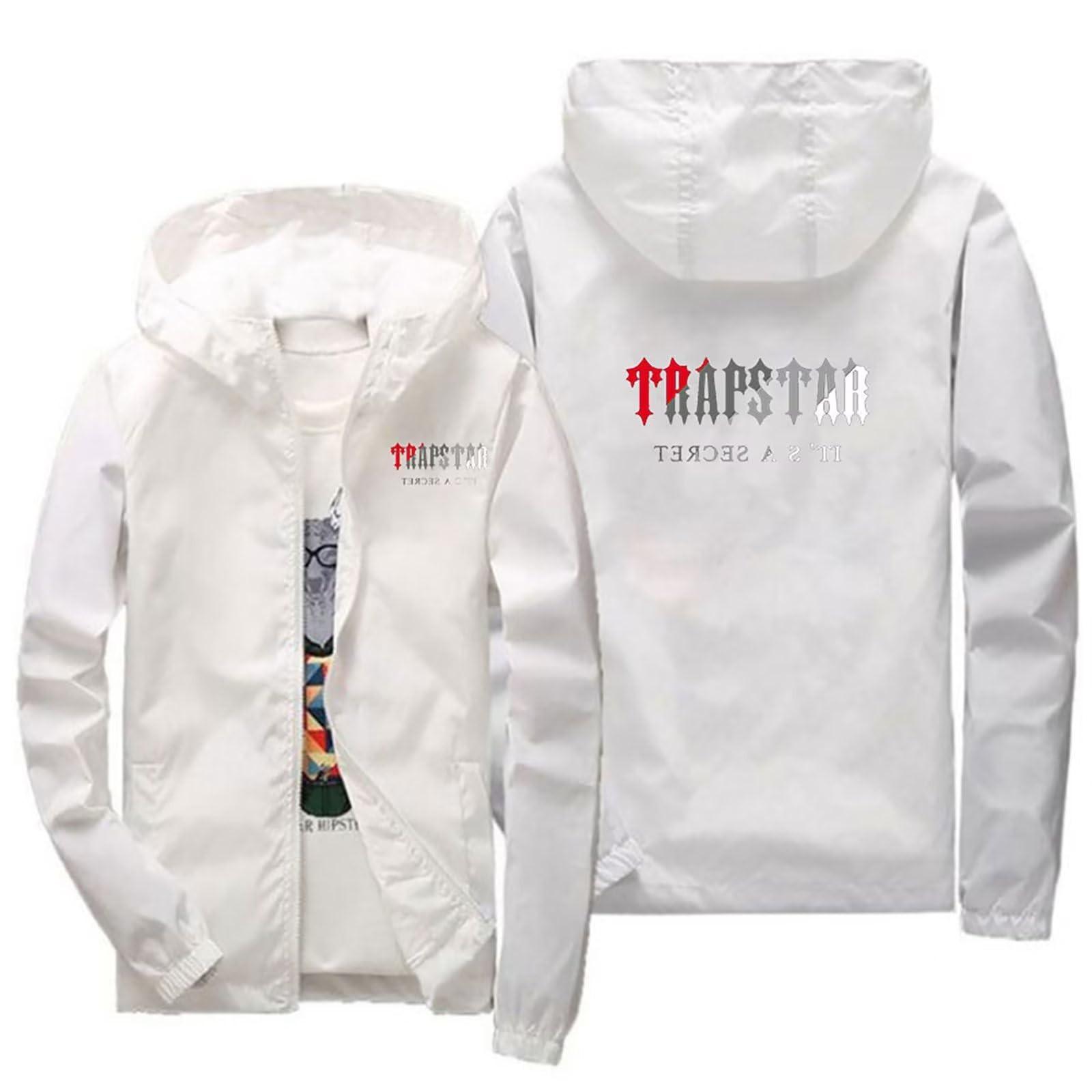 

Women s Fashion Casual Printed Long Sleeve Pocket Cardigan Jacket Zipper Hoodie Coat XL білий