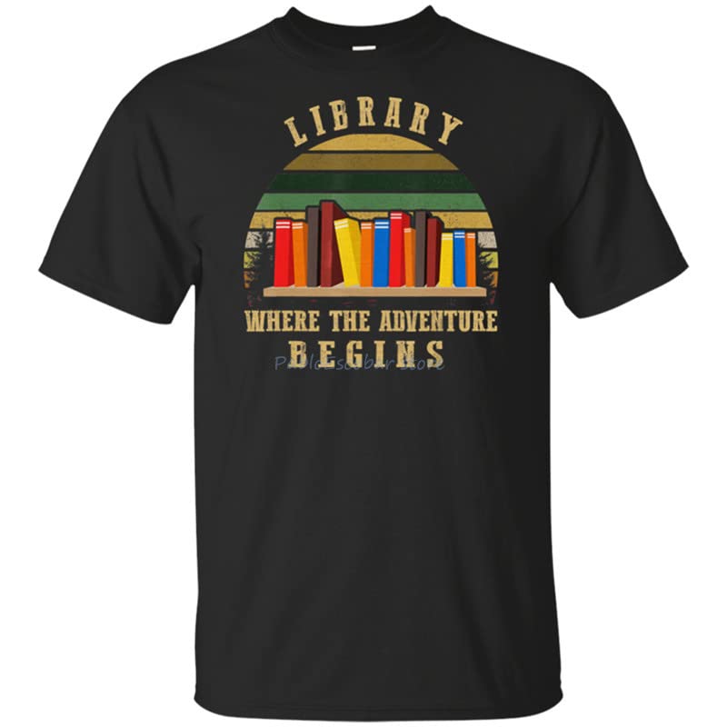Library Where The Adventure Begins Funny Reading Book T-Shirt S 5XL Fashion Cool Tee Shirt