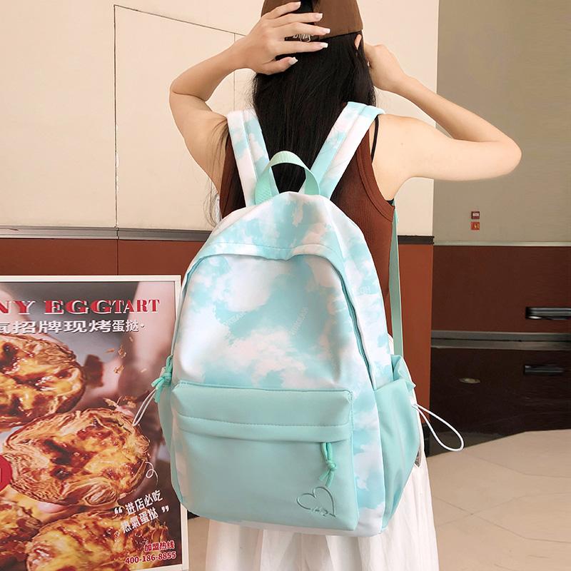 Tie-Dye-Druck Studenten-Schultasche Große Kapazität Damen-Rucksack