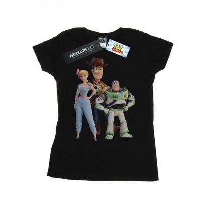 Womens/Ladies Toy Story 4 Woody Buzz and Bo Peep Cotton T-Shirt