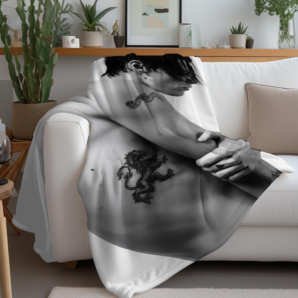 Y-Yungblud Heißer Sänger Decke Warm Und Weich Geeignet Für Schlafzimmer Wohnzimmer Schlafsofa Büro Reisen Camping