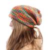 Striped Wool Hat Mixed Color Knitted Hat Ear Protect Warmth Thicken Autumn Winter for Boys Girls Xmas Halloween New Year